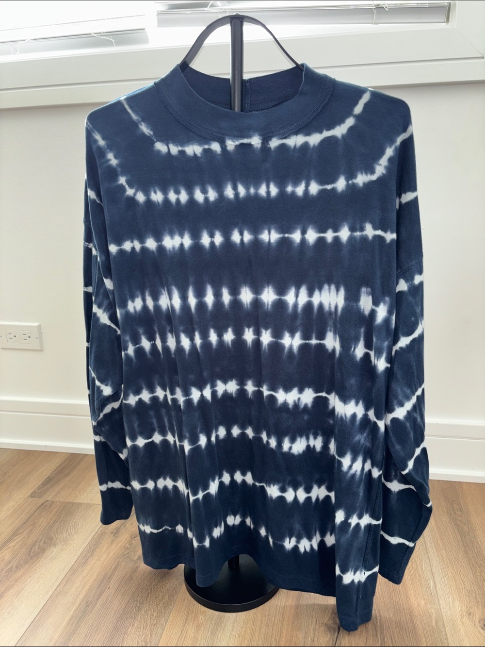 We The Free Navy & White Tie-Dye Long Sleeve Tee
